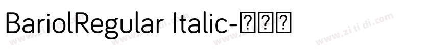 BariolRegular Italic字体转换